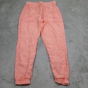 Athleta Joggers Womens‎ 6 Pink Retreat Linen Drawstring Pockets Casual